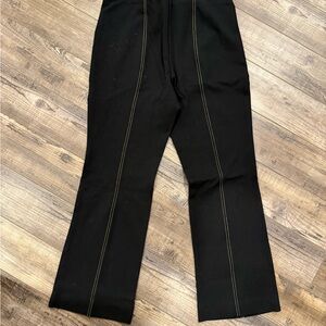 Anthropologie Black and Tan Crop Flare Pants
